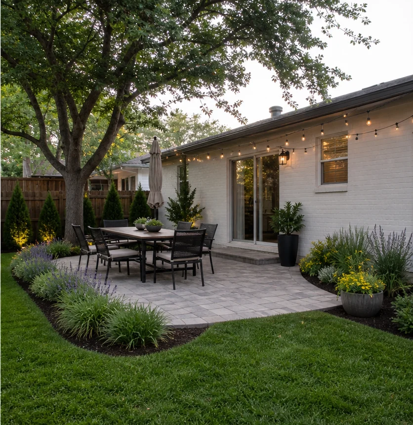 Backyard Entertaining Space After